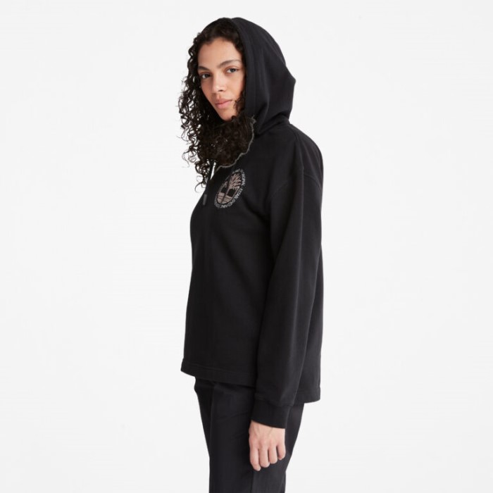 Hættetrøje Med Afslappet Pasform Til Kvinder Sort Timberland