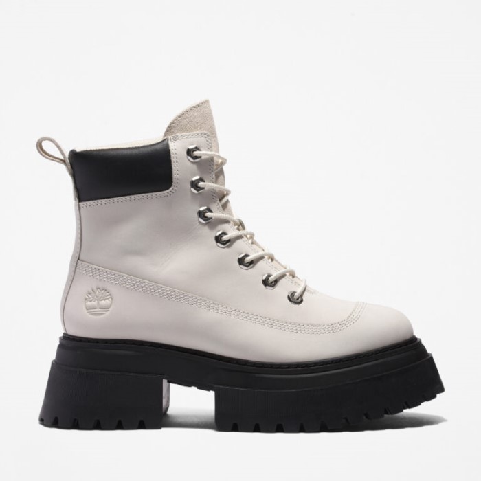 Kvinders Sky6-tommer Snørestøvler Hvid Nubuck Timberland