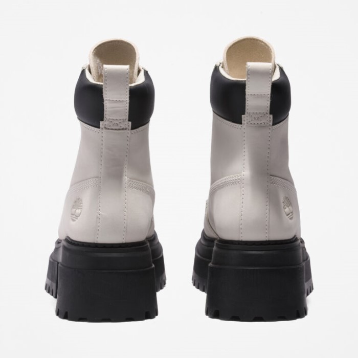 Kvinders Sky6-tommer Snørestøvler Hvid Nubuck Timberland