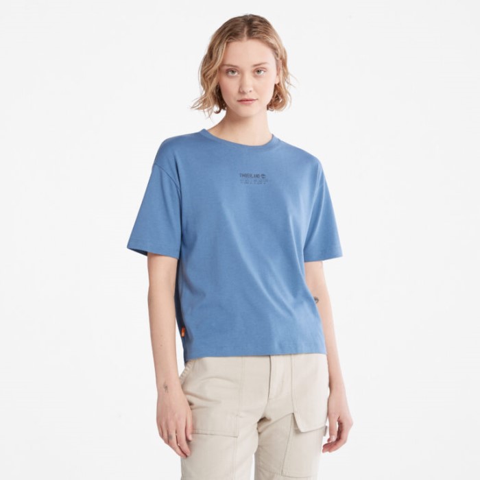 Dame T-shirt Med Refibra Teknologi Moonlight Blue Timberland