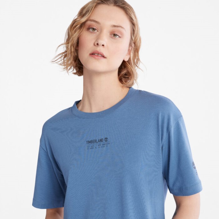 Dame T-shirt Med Refibra Teknologi Moonlight Blue Timberland