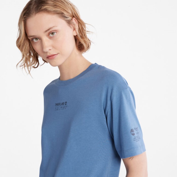Dame T-shirt Med Refibra Teknologi Moonlight Blue Timberland