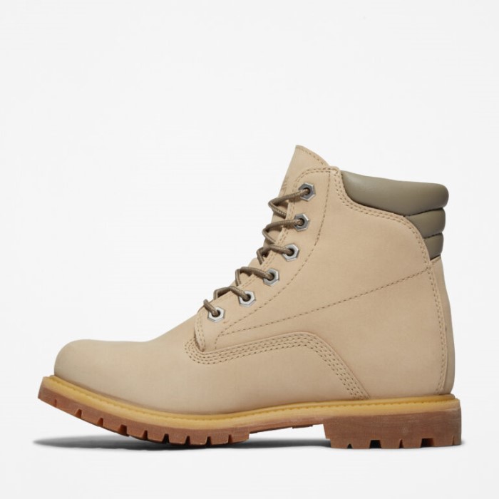 Dame Waterville 6-tommer Vandtætte Støvler Lys Beige Nubuck Timberland