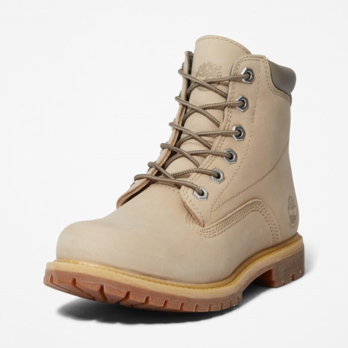 Dame Waterville 6-tommer Vandtætte Støvler Lys Beige Nubuck Timberland