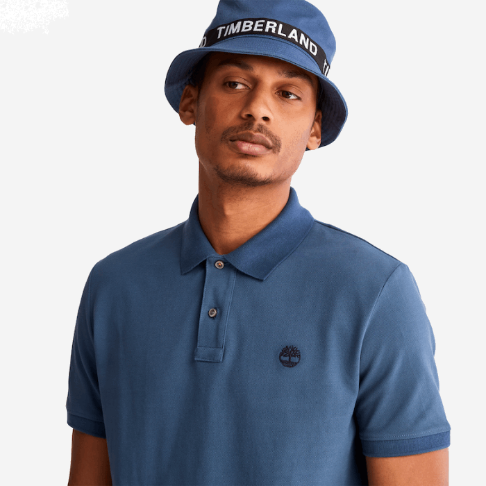 Timberland Millers River Pique Poloshirt Til Mænd I Blå
