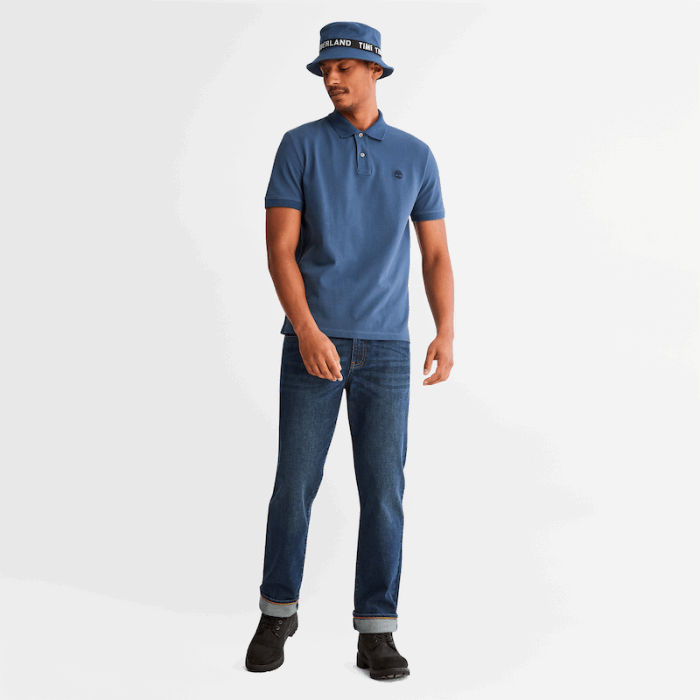 Timberland Millers River Pique Poloshirt Til Mænd I Blå